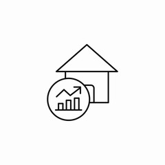 real estate growth icon sign vector