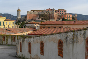 Fort Stella and Lighthouse in Portoferraio, Elba Island, Tuscany, Italy