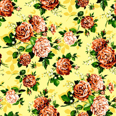 seamless pattern with flowers