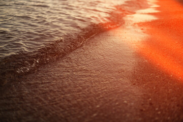 Fototapeta premium Beautiful sea background at sunset