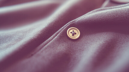 Metallic snap button gleaming against dark fabric, soft illumination revealing intricate textile texture and industrial detail