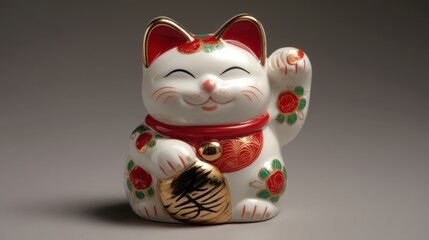Fortune figurine with iconic Japanese colors