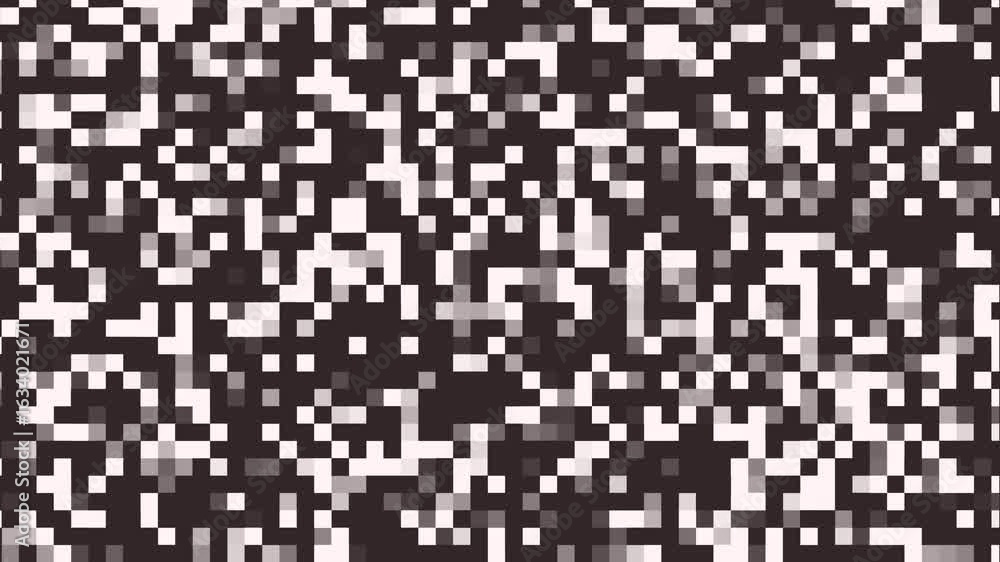 Poster pixelated abstract background with random squares and noise effect
