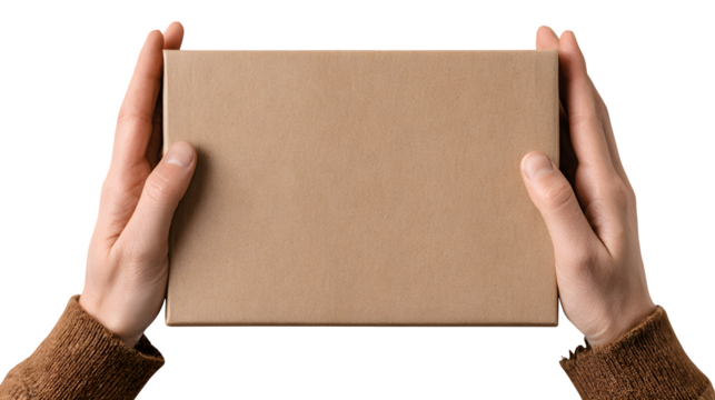 hands holding blank paper