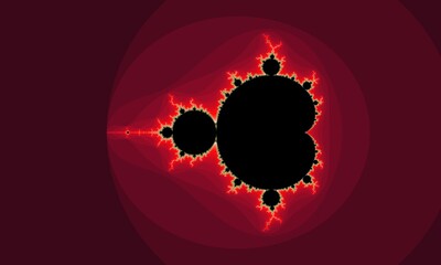 Red Fractal with Black Center