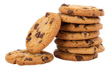 PNG image of Stack of Chocolate Chip Cookies