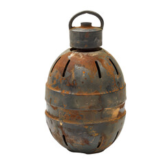 Vintage Military Grenade in Rusty Condition with Distressed Finish