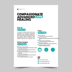 Simple and creative flyer design composition, Flyer design layout.