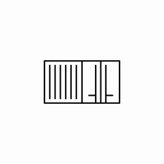 cargo container icon sign vector