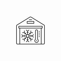 cold storage icon sign vector
