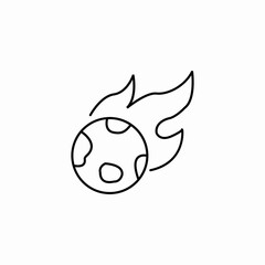meteor comet icon sign vector