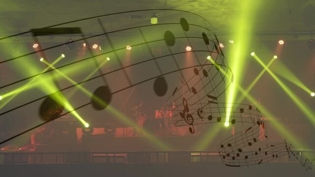 Musically themed visual metaphor.