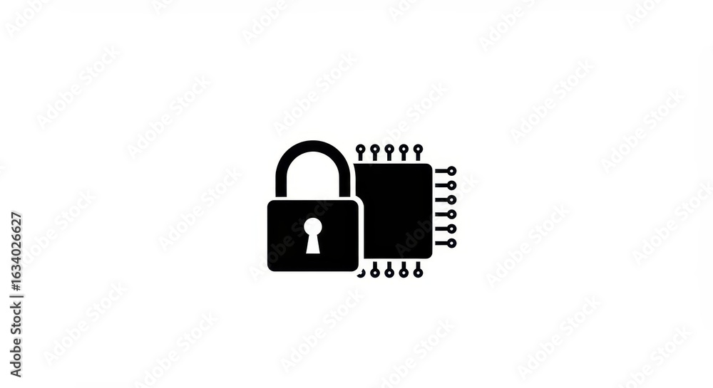 Poster digital security concept highlighting data protection using advanced encryption