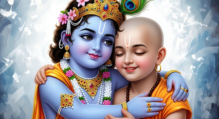 Divine Lord Krishna Wallpaper: A Collection of Devotional Art
