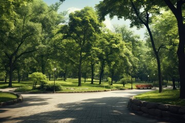 Obraz premium Tree park architecture landscape.