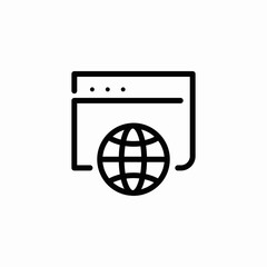 web page icon sign vector