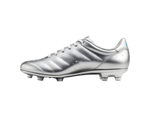 Silver Soccer Cleat - Metallic Finish