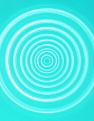 Abstract background with glowing white concentric circles on a vibrant turquoise, teal, or aqua color backdrop, creating a ripple or sound wave effect. Modern graphic design.