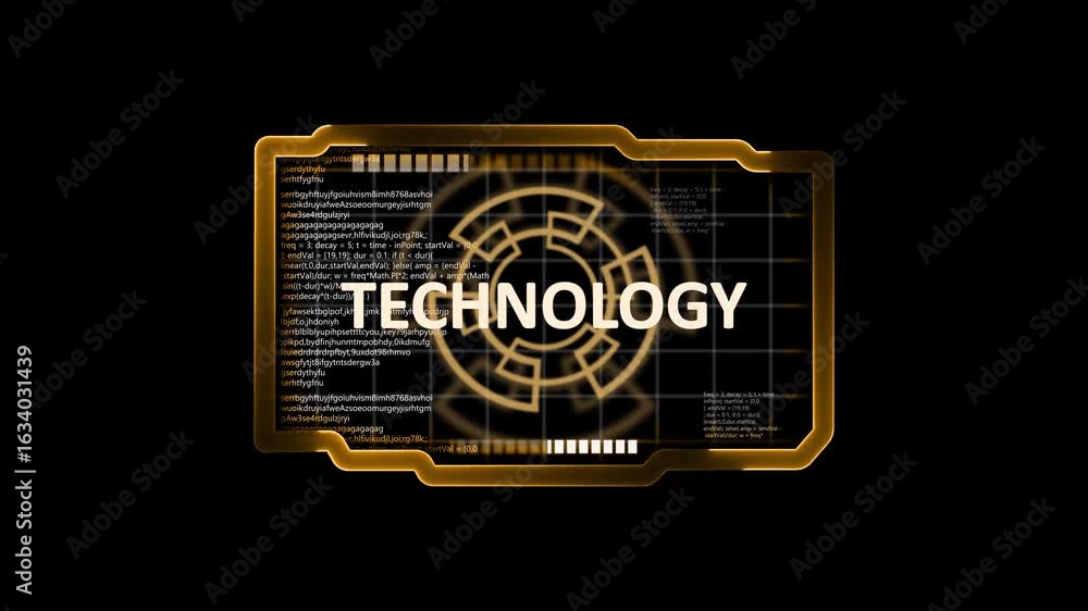 Poster futuristic interface space motion graphic info graphic game and radar system elements hud icon anima