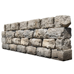 Rustic Stone Wall with Textured Surface for Architectural Design