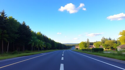 road in the forest .Generated with AI.