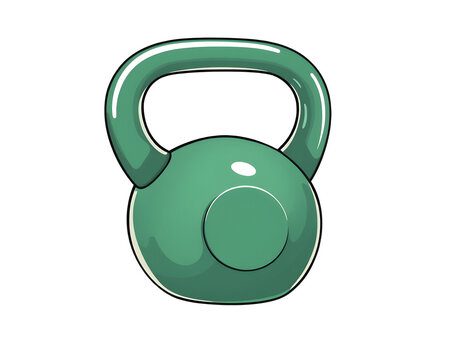 Green Kettlebell Fitness Equipment Icon