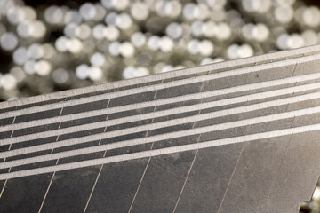 blade for the construction of a multifunctional knife for use in construction work, close up