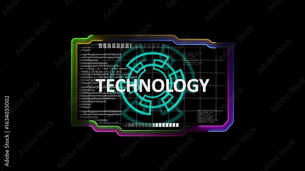 Poster futuristic interface space motion graphic info graphic game and radar system elements hud icon anima