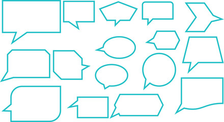 コメント(吹き出し)のグラフィック素材イラスト