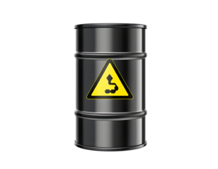 Hazardous Material Drum with Warning Symbol