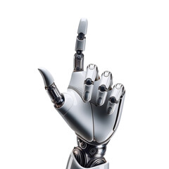 robot hand point at isolated	