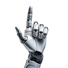 robot hand point at isolated	
