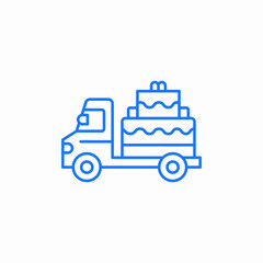 cake delivery icon sign vector