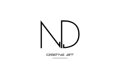 ND, DN, N, D abstract letters logo monogram