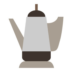 Coffee shop equipment for coffee shop promotion, sales. Coffee decoration stuff in flat style. Vector isolated.