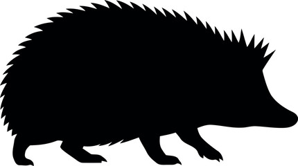 Hedgehog silhouette cute wild animal icon