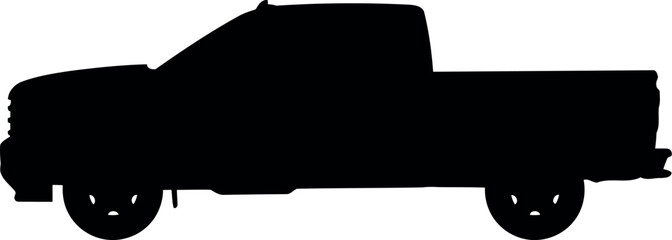 Black pickup truck silhouette