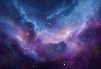 Obraz premium cosm deep starry galaxy sky cloud colorful space outer universe nebula gas background magic