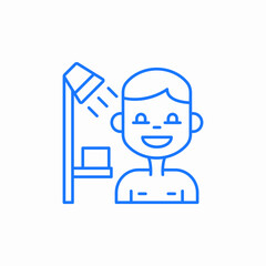 kid taking shower icon sign vector