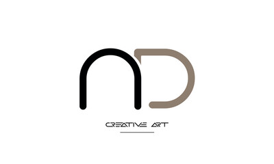 ND, DN, N, D abstract letters logo monogram