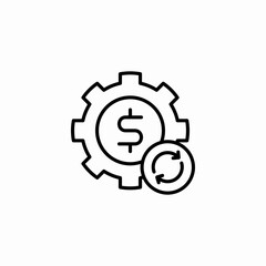 automation revenue cycle icon sign vector