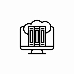 desktop cloud folders icon sign vector