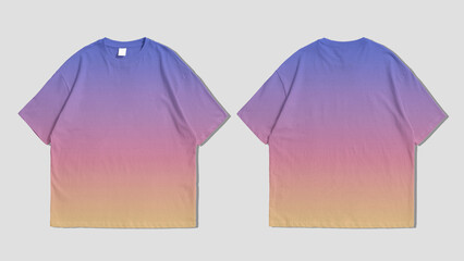 Front and back t-shirt mockup