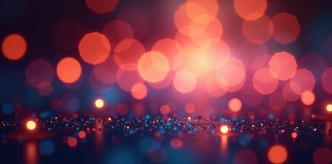 Abstract bokeh, forced perspective, vintage glitter lights, lights, graphic