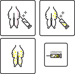 Lipedema clinic abstract vector design of lipoedema icon