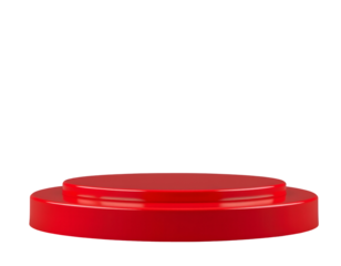 Red Stage Podium with Transparent Background