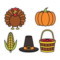 thanksgiving icon bundle.