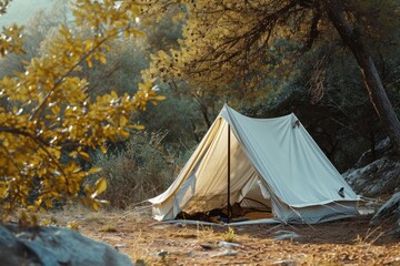 Camping tent landscape adventure outdoors.