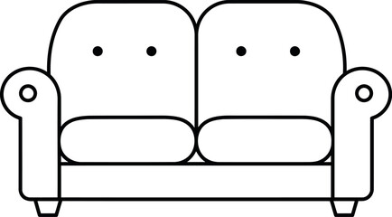 Minimalist sofa icon line art furniture design