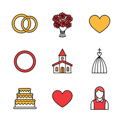 wedding icon bundle